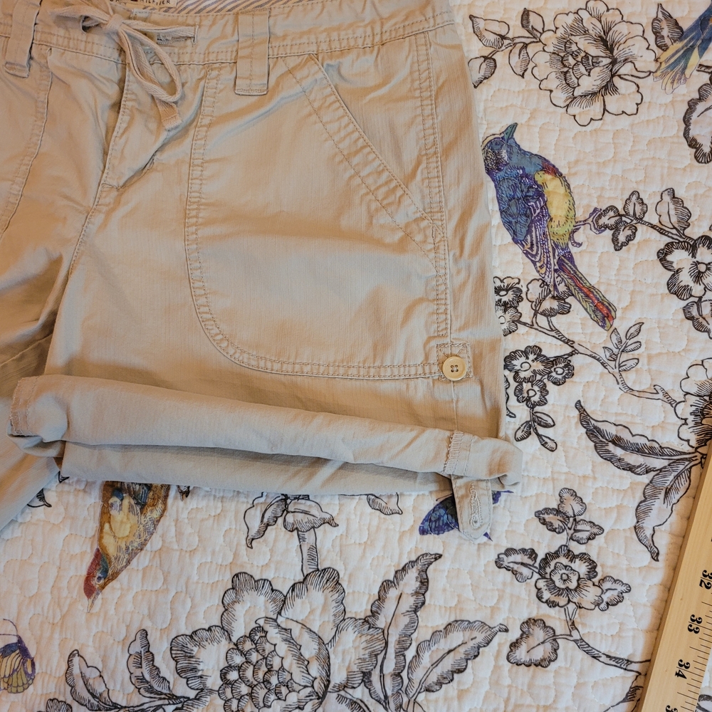 Tommy Hilfiger Light Tan Cargo Shorts Drawstring And Button Fly Sz 10 - Picture 8 of 15